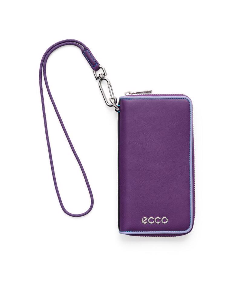 Red ECCO Wallet Zip Around Binding