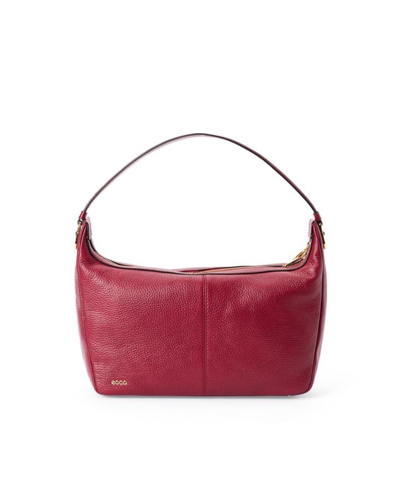 Red ECCO Hobo S Soft Pebbled Leather